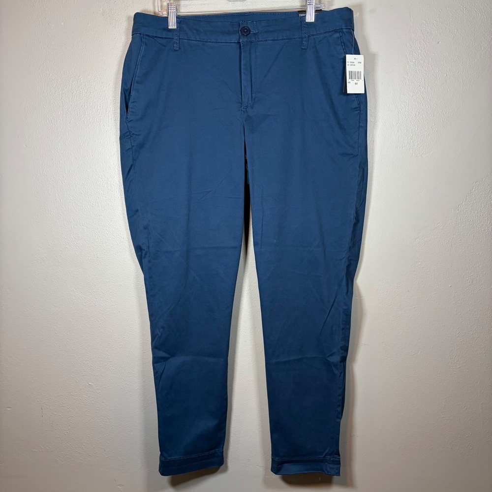 Kut from the Kloth Diana Skinny Chino Pants Deep Sea Blue 16W SP133GA1